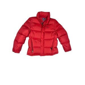 Vintage Men's Polo Ralph Lauren Red Down Puffer Jacket Size S Winter Preppy
